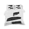 Designart 'Black and White Geometric Company I' Geometric Bedding Set - Duvet Cover & Shams